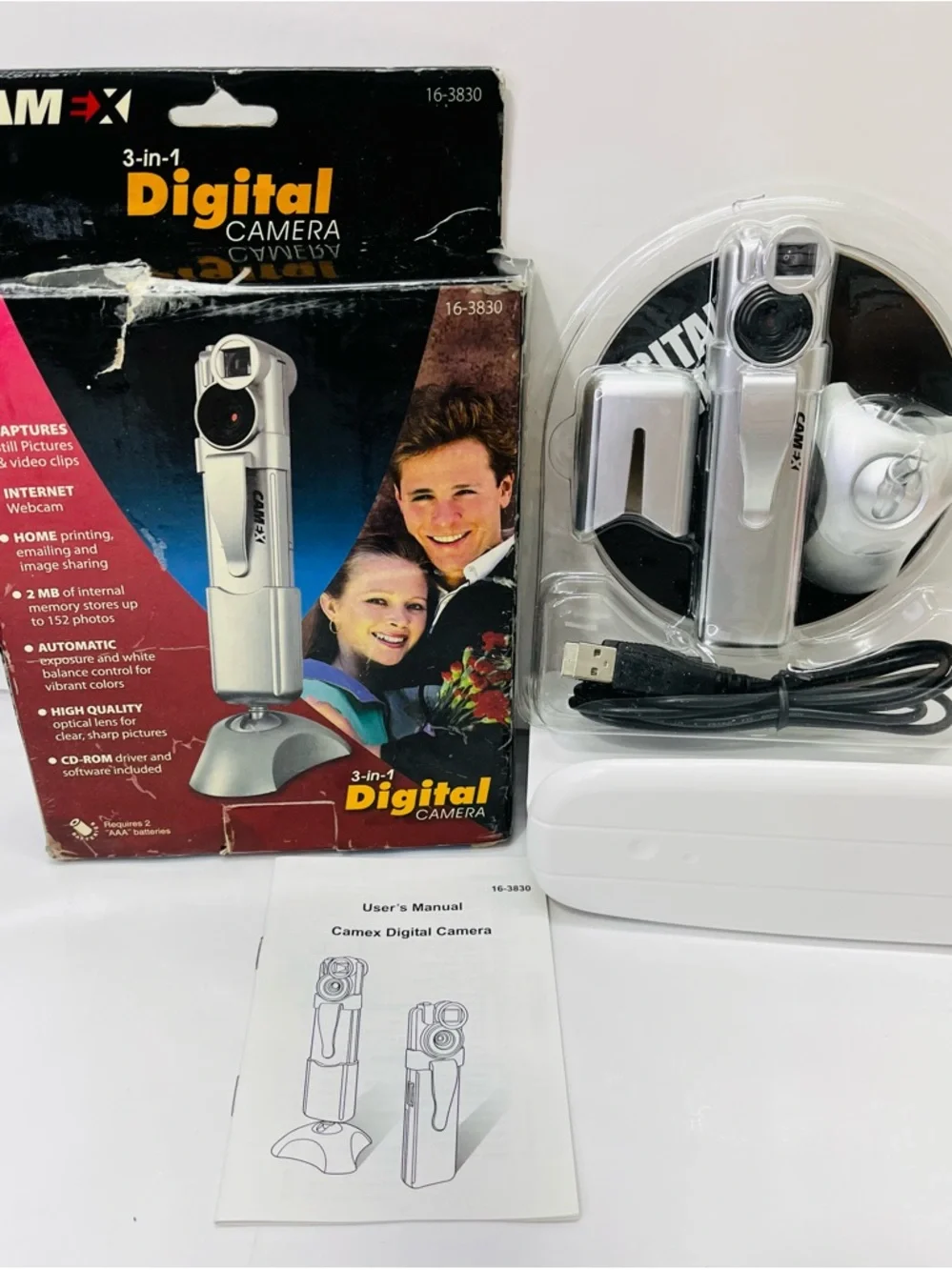 Silver Digital Camcorder with Accessories